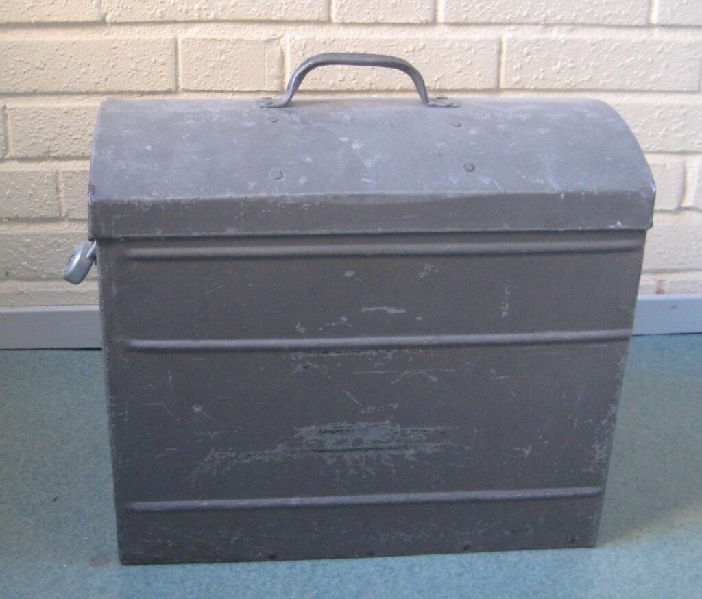 The medicine box was used for transport to and from the pharmacy